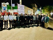 حضور مدیرکل کمیته امداد ایلام در شهرستان مهران؛ از بررسی میدانی مشکلات مددجویان تا تجدید بیعت با آرمان‌های شهدا در اجتماع مردمی